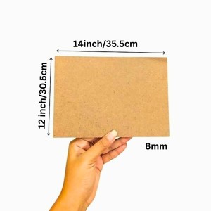 8mm MDF Boards for DIY Arts & Crafts (Pack of 4) | Premium Wood MDF Sheets for Painting, Resin Art, Fluid Art, Decoupage, Mandala Art, Pyrography & Lamination | Smooth Surface Craft Boards. (12x14 inch)