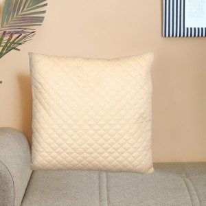 Home Beautiful Cream Microfiber Cushion Cover
