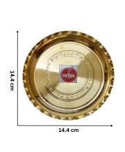 Small Brass Puja Thali/Bhog Thali for Mandir with Beautiful Design for Home & Temple Decoration & Gifting (14 cm) Small Brass Puja Thali/Bhog Thali for Mandir with Beautiful Design for Home & Temple Decoration & Gifting (14 cm)