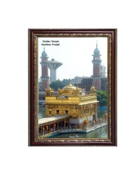 Gurudwara Golden Temple, Amritsar, Punjab Photo Frame 16x20 Inch | Spiritual Wall decoration for Home & Office | | Gift for Sikh Punjabi