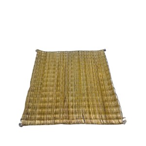 Handmade Grass Aasan Carpet Combo Set of 2 | Traditional Puja & Meditation Mat | Eco-Friendly Foldable Reed Chatai for Prayer, Yoga & Sitting | Durable Floor Mat
