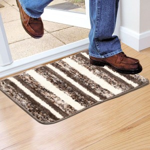 Home Beautiful Anti-Skid Beige Polyester Door Mat