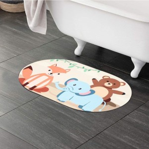 Home Beautiful Anti-Skid Beige Polyester Bath Mat