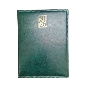 Leather Cover Hardbound 2026 Diary | New Year Daily Planner with Monthly Calendar | Office, Study & Personal Organizer