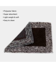 Home Beautiful Anti-Skid Brown Polyester Cotton Door Mat Home Beautiful Anti-Skid Brown Polyester Cotton Door Mat