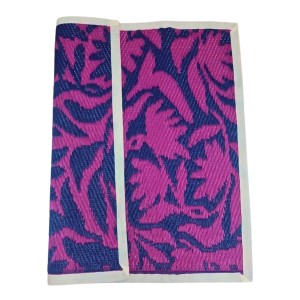 Decorative Aasan Mat for Pooja and Meditation | Traditional Floral Design Floor Mat | Reversible Puja Aasan for Temple, Home & Yoga (Pink & Blue)