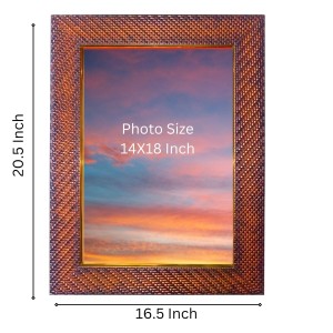 Lord Ganesha Photo Frame 17X21 Inch Religious Wall & Table Decor Frame | Lord Ganesha Spiritual Photo Frame For Home, Temple & Office | Decorative Hindu God & Goddess Frame (Pack Of 1) (F18073)