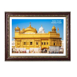 Gurudwara Golden Temple, Amritsar, Punjab Photo Frame 10x14 Inch | Spiritual Wall decoration for Home & Office | | Gift for Sikh Punjabi