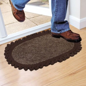 Home Beautiful Brown Polyester Door Mat