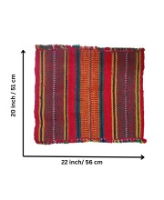 Hitech Sales Handmade Cotton Jute Aasan Mat for Pooja – Traditional Indian Prayer Mats with Multicolor Stripes – Recycled Fabric Woven Floor Mats for Meditation, Temple, or Home Use (8) Hitech Sales Handmade Cotton Jute Aasan Mat for Pooja – Traditional Indian Prayer Mats with Multicolor Stripes – Recycled Fabric Woven Floor Mats for Meditation, Temple, or Home Use (8)