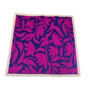 Decorative Aasan Mat for Pooja and Meditation | Traditional Floral Design Floor Mat | Reversible Puja Aasan for Temple, Home & Yoga (Pink & Blue)