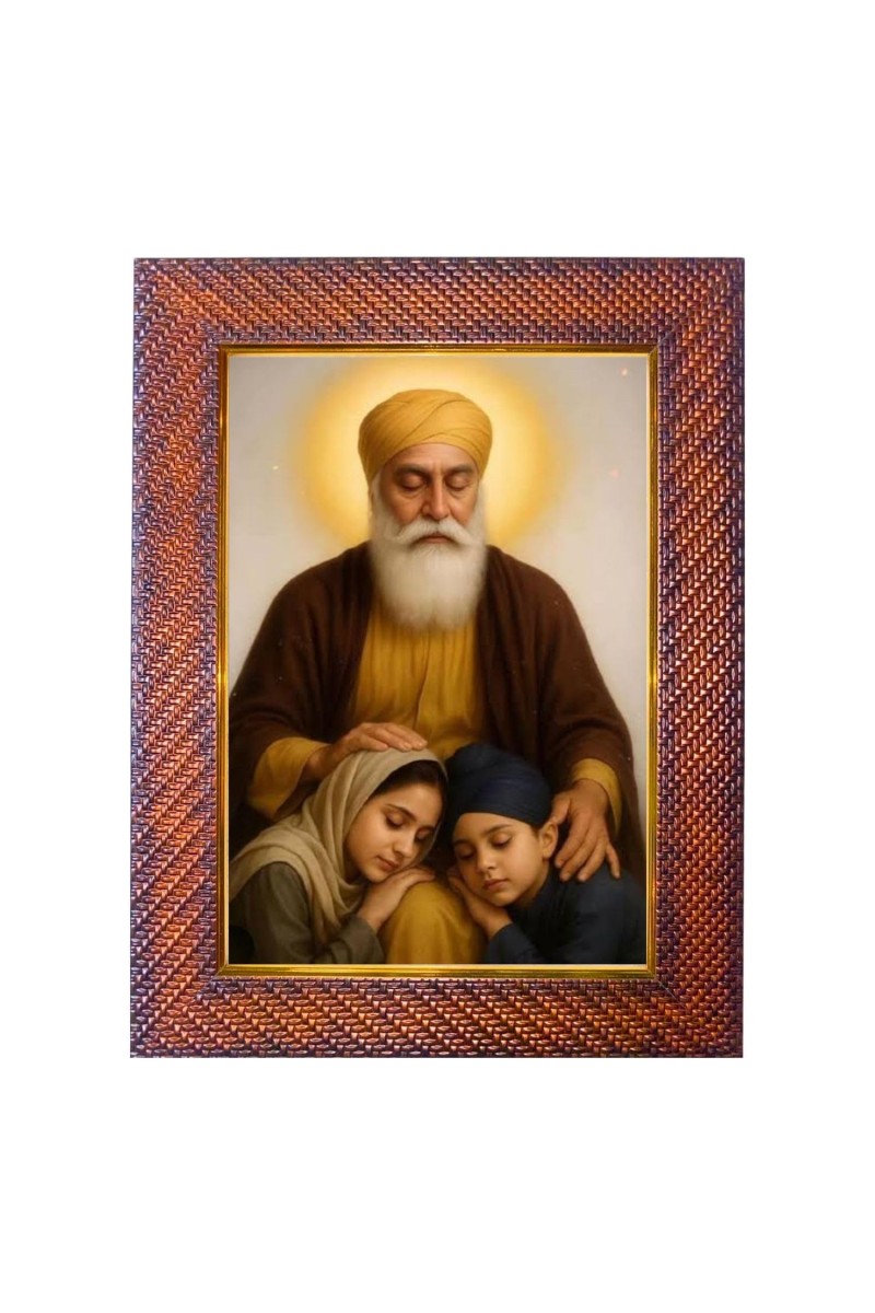 Swami Ramkrishna Paramhans Photo Frame 19X23 Inch Religious Wall & Table Decor Frame | Swami Ramkrishna Paramhans Spiritual Photo Frame For Home, Temple & Office (F18259X19X23)
