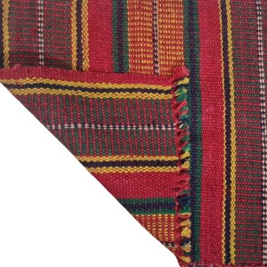 Hitech Sales Handmade Cotton Jute Aasan Mat for Pooja – Traditional Indian Prayer Mats with Multicolor Stripes – Recycled Fabric Woven Floor Mats for Meditation, Temple, or Home Use (4)