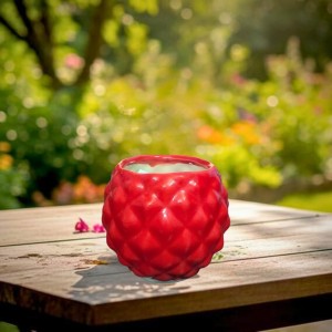 Ceramic Round Diamond Design Planter Pot – Decorative Flower Pot for Indoor Plants, Succulents Office & Home Décor (Only Pot)