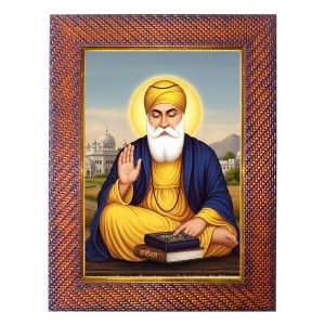 Guru Gobind Singh Ji Photo Frame 21X25 Inch Religious Wall & Table Decor Frame | Guru Gobind Singh Ji Spiritual Photo Frame For Home, Temple & Office (F18244X21X25)