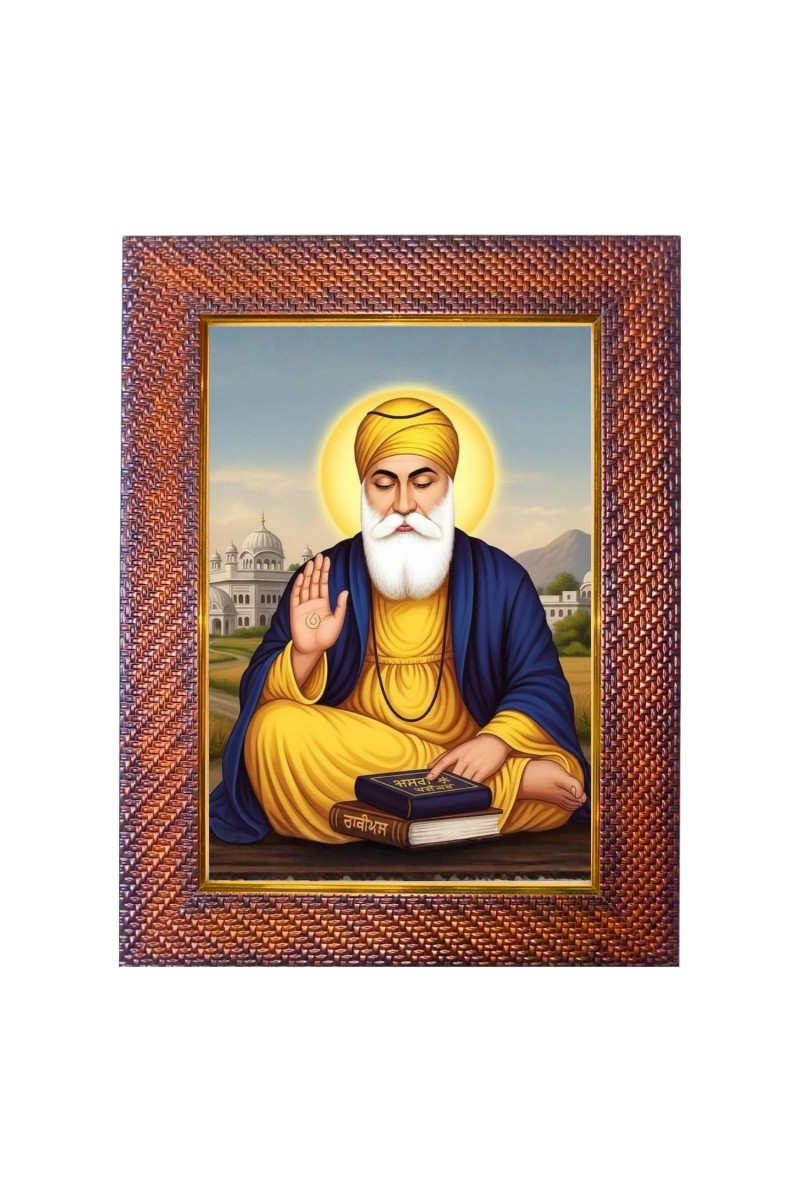 Guru Gobind Singh Ji Photo Frame 21X25 Inch Religious Wall & Table Decor Frame | Guru Gobind Singh Ji Spiritual Photo Frame For Home, Temple & Office (F18244X21X25)