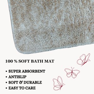 Hi Tech Sales 1N Bathmat (40X60 Cm) | Super Soft & Absorbent, Quick Dry Microfibre Solid Bath Mat | Anti Skid Mats for Bathroom, Bedroom, Kitchen, Door Mat, Floor Mat