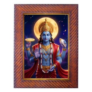 Lord Ganesha Photo Frame 17X21 Inch Religious Wall & Table Decor Frame | Lord Ganesha Spiritual Photo Frame For Home, Temple & Office | Decorative Hindu God & Goddess Frame (Pack Of 1) (F18066)