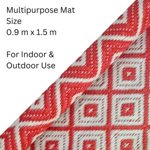 Hitech Sales Multipurpose Foldable Poly Propylene Mat (Chatai) Stain Resistant, Reversible, use in Living, Bed, Kids, Prayer Room, Garden, Ideal for Picnics, Beaches etc(3 x 5 Feet Rectangular)