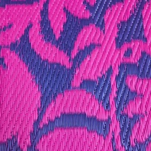 Decorative Aasan Mat for Pooja and Meditation | Traditional Floral Design Floor Mat | Reversible Puja Aasan for Temple, Home & Yoga (Pink & Blue)