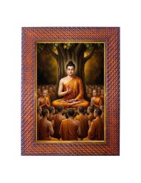 Gautama Budhha Photo Frame 17X21 Inch Religious Wall & Table Decor Frame | Gautama Budhha Spiritual Photo Frame For Home, Temple & Office (F18196X17X21)