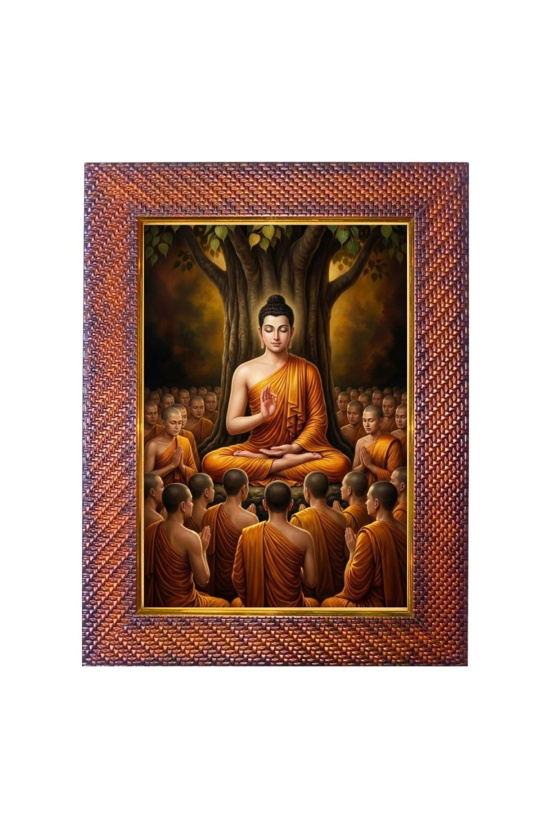 Gautama Budhha Photo Frame 17X21 Inch Religious Wall & Table Decor Frame | Gautama Budhha Spiritual Photo Frame For Home, Temple & Office (F18196X17X21)