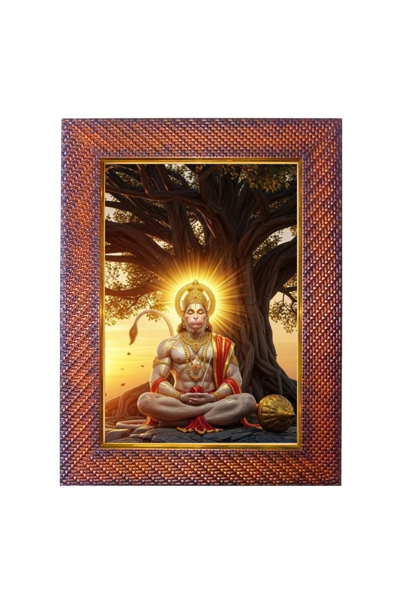 Lord Shani Photo Frame 17X21 Inch Religious Wall & Table Decor Frame | Lord Shani Spiritual Photo Frame For Home, Temple & Office | Decorative Hindu God & Goddess Frame (Pack Of 1) (F18230)