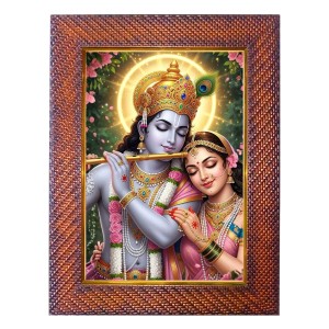 Lord Ganesha Photo Frame 13X17 Inch Religious Wall & Table Decor Frame | Lord Ganesha Spiritual Photo Frame For Home, Temple & Office | Decorative Hindu God & Goddess Frame (Pack Of 1) (F18072)