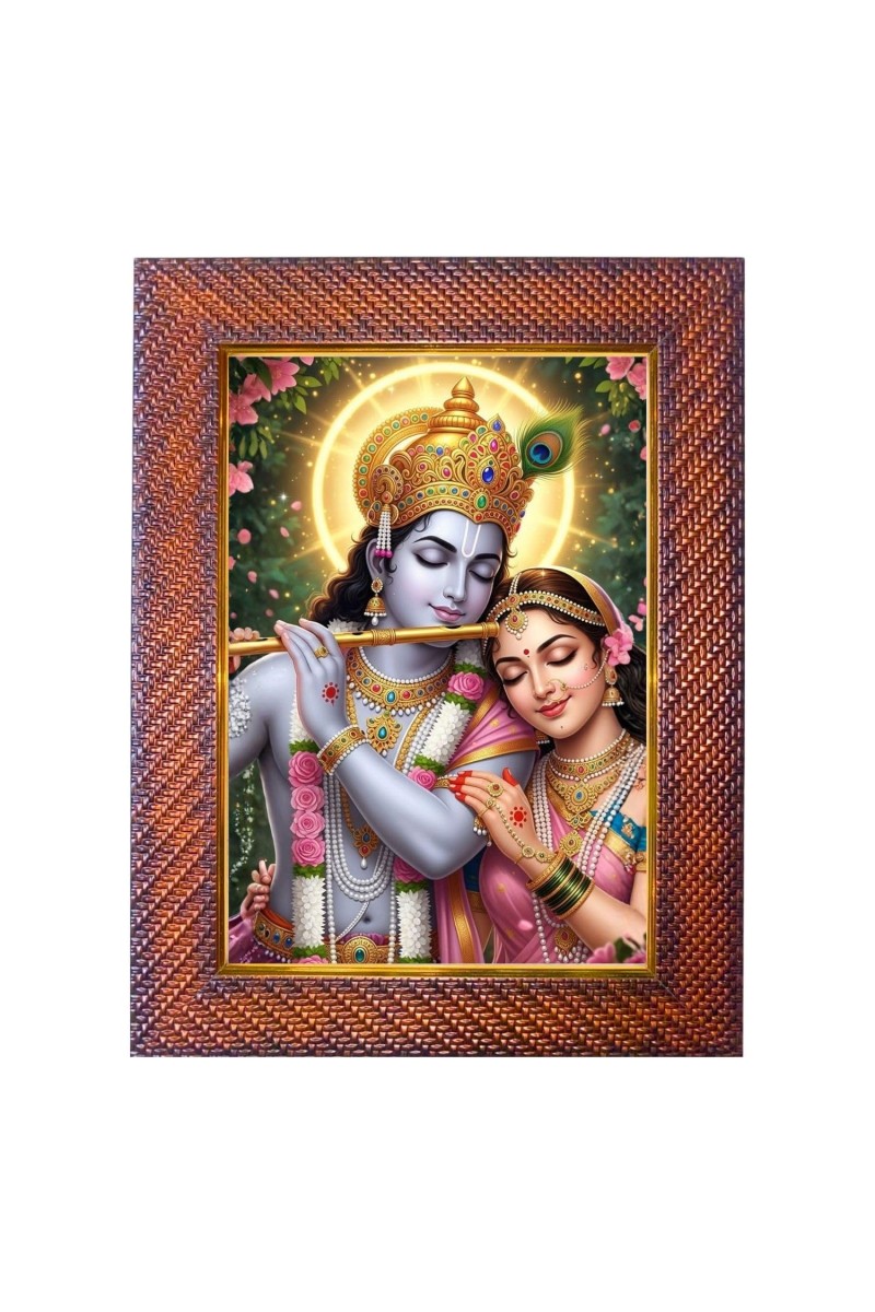 Lord Ganesha Photo Frame 13X17 Inch Religious Wall & Table Decor Frame | Lord Ganesha Spiritual Photo Frame For Home, Temple & Office | Decorative Hindu God & Goddess Frame (Pack Of 1) (F18072)