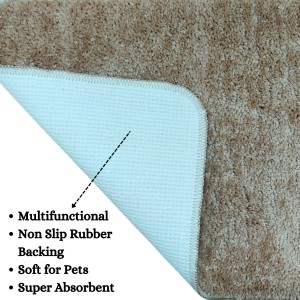 Hi Tech Sales 1N Bathmat (40X60 Cm) | Super Soft & Absorbent, Quick Dry Microfibre Solid Bath Mat | Anti Skid Mats for Bathroom, Bedroom, Kitchen, Door Mat, Floor Mat