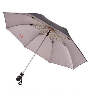 Hitech K.C.PAUL & SONS RAJ 2 Fold Black Polyester Men Umbrella