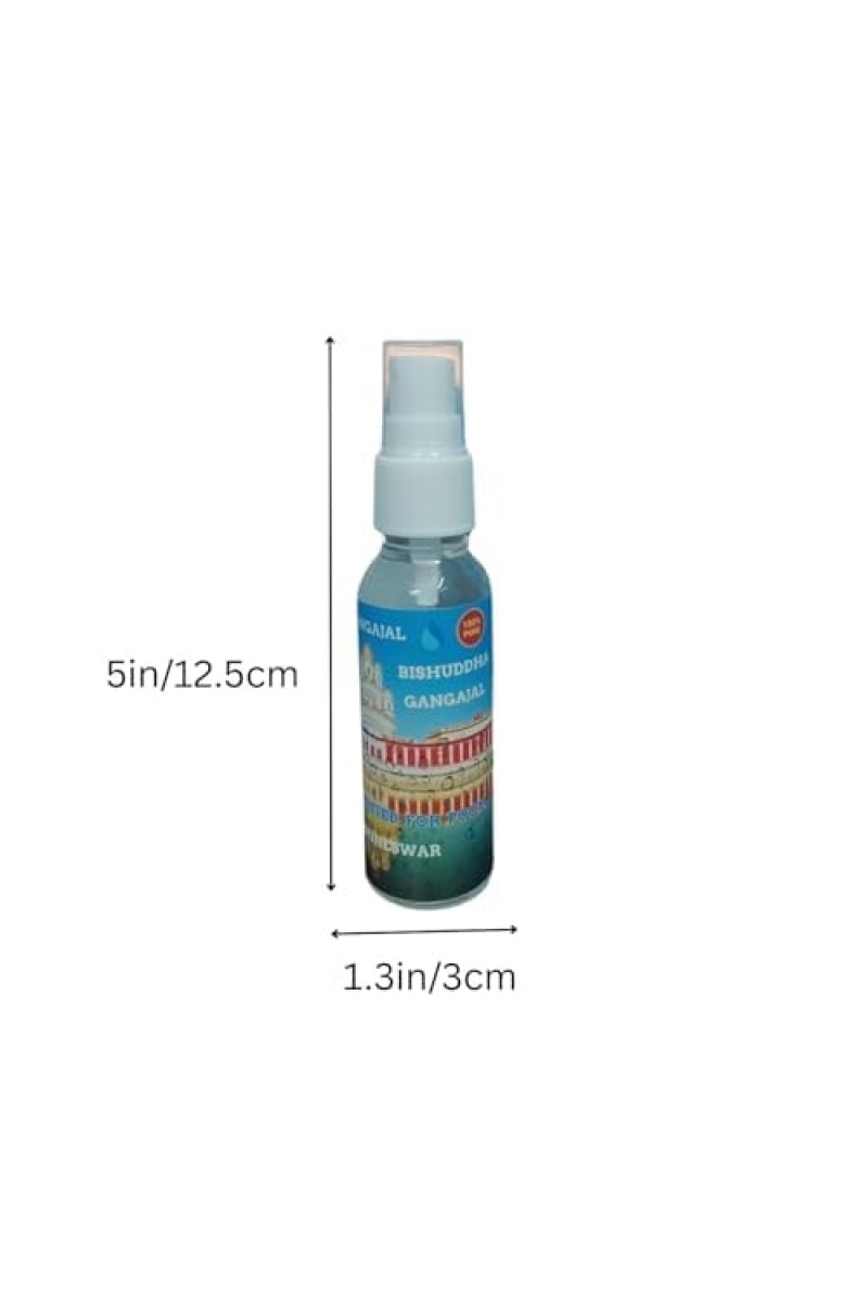 Gangajal Spray Bottle (set of 2) 50ml – 100% Pure Ganga Jal for Pooja & Religious Rituals | Holy Water for Mandir, & Spiritual Use | Easy Spray Bottle