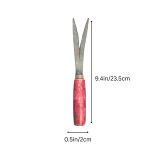 Grubber Tool with Wooden Handle – Heavy Duty Forked Weeder for Removing Weeds, Dandelions & Taproot Plants from Garden Lawn