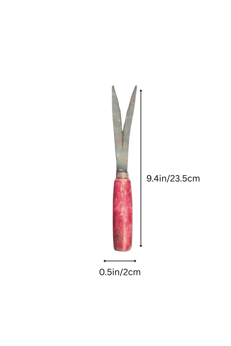 Grubber Tool with Wooden Handle – Heavy Duty Forked Weeder for Removing Weeds, Dandelions & Taproot Plants from Garden Lawn