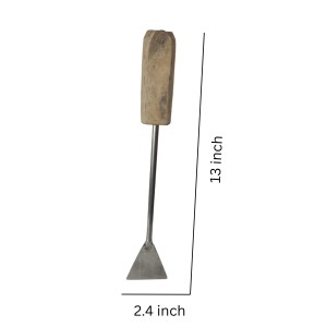 HI TECH Sales Wooden Handle Gardening Khurpi - Durable Hand Weeder for Soil Tilling, Weeding, and Digging,Comfortable Wooden Handle,Garden Tool for Vegetables, Flower Beds, and Lawn Care