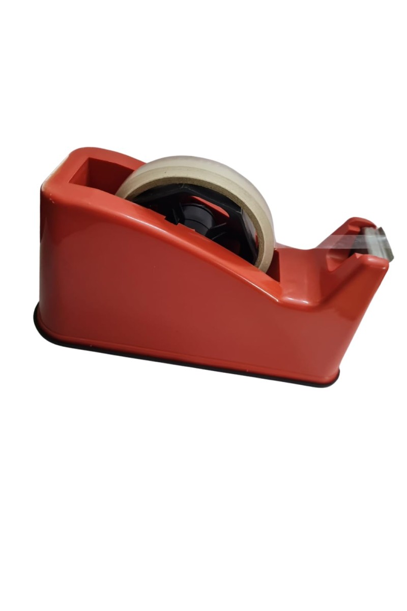 Hitech Sales Tape Dispenser Tabletop for Home, Office, School, Industry – Multipurpose Use with Plastic Body and Steel Blade Cutter + 1 Extra Steel Blade Cutter Free