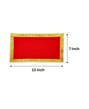 Velvet Pooja Cloth | Bhakti Lehar, Plain Altar Cloth for God Idols, Home Mandir, Temple and Pooja Ghar (13X7) Velvet Pooja Cloth | Bhakti Lehar, Plain Altar Cloth for God Idols, Home Mandir, Temple and Pooja Ghar (13X7)