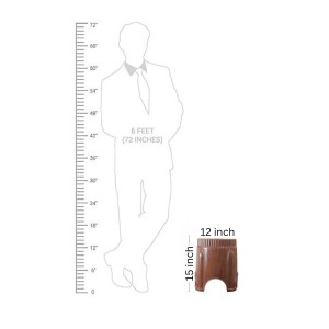 HiTechMart Durable Plastic Multipurpose Stool | Lightweight & Sturdy Sitting Stool for Home, Kitchen & Bathroom | Classic Brown Design with Strong Build