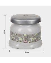 Royal Plastic Bathroom Stool with Floral Design – Lightweight, Durable & Multipurpose – White & Grey (Standard Size) Royal Plastic Bathroom Stool with Floral Design – Lightweight, Durable & Multipurpose – White & Grey (Standard Size)