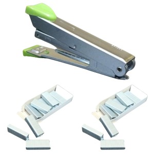 Hitech Sales Stapler(1) with Staples Set(2) | Compact Metal Stapler with Grip and Extra Staple Pins for Office, School, and Home Use