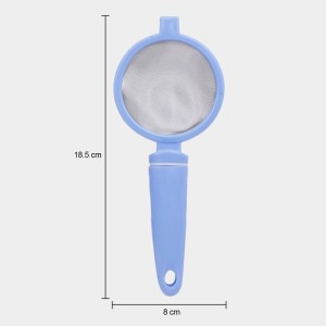 Plastic and Steel Tea Strainer, Plastic and Steel, 1 8.5 cm Length, 8 cm Dia. (Pack of 1)