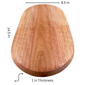 Rectangular Oval Wood Tray - Wooden Trays Tea Serving Tray 14.5X 8.5 Inch Kitchen Table Plate Snack Fruit Decorative Trays for Restaurant Hotel Coffee Shop Home