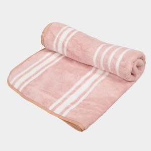 270 GSM Pink Microfiber Bath Towel - (M3196)