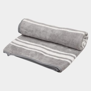270 GSM Grey Microfiber Bath Towel - (M3197)