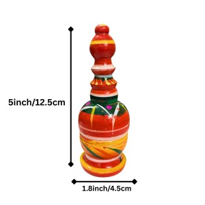 Multicolor Hancrafted Wooden Sindoor Dani – Hand-Painted Decorative Storage Box for Women & Home Utility