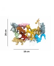 HI TECH Sales Mini Jungle Animal Toys Set – 12 Pcs Colorful Plastic Animal Figures for Kids – Educational Toy Set for Learning, Playtime, Cake Toppers, Party Favors & DIY Crafts HI TECH Sales Mini Jungle Animal Toys Set – 12 Pcs Colorful Plastic Animal Figures for Kids – Educational Toy Set for Learning, Playtime, Cake Toppers, Party Favors & DIY Crafts