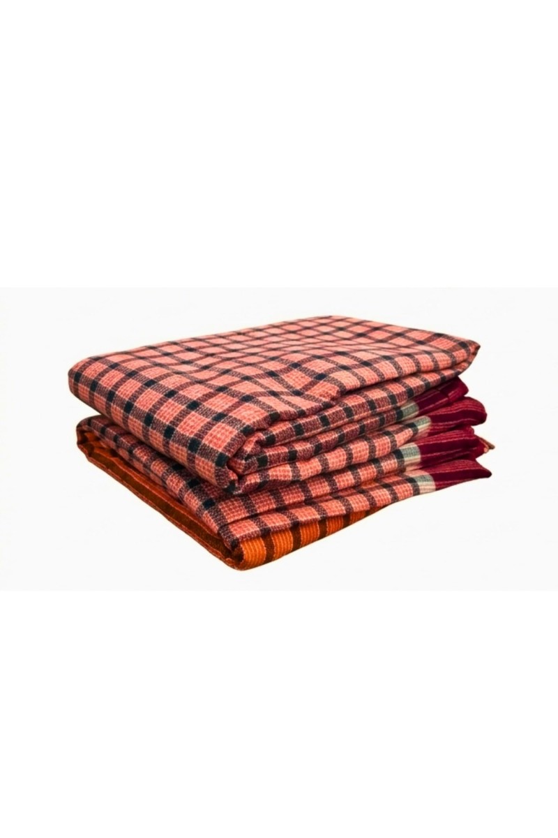 Cotton Traditional Gamcha for Everyone 100% | Soft & Absorbent Multi-Color Checkered Bath Towel | Lightweight Quick Dry Cotton. (Multicolor)