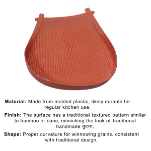 Hitech Sales Plastic Kulo for Pooja & Ritual Use – Traditional Bengali Offering Tray – Lightweight & Durable – Ideal for Puja, Festivals, and Home Temples