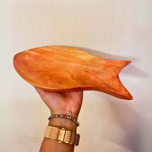 Handcrafted Fish Shape Serving Tray | Wooden Tray for Tea Table 9.5 inch/ 5.5 inch | Wooden Serving Tray | Decorative Trays for Home Decor, Unique Shape, Durable, Collectable