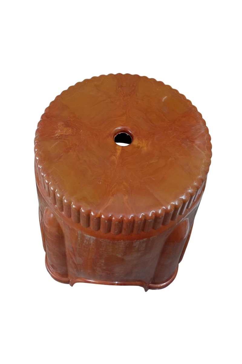 HiTechMart Durable Plastic Multipurpose Stool | Lightweight & Sturdy Sitting Stool for Home, Kitchen & Bathroom | Classic Brown Design with Strong Build